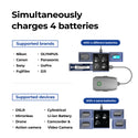 bronine MULTI BRAND 4 Port Camera Battery Charger